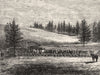 USA. Pack Train ready for loading c1880 old antique vintage print picture