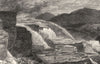 WYOMING. Hot Springs of Gardiner's river c1880 old antique print picture