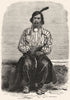 MINNESOTA. Winnebago Indian c1880 old antique vintage print picture