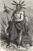 USA. Cheyenne Indian Chief c1880 old antique vintage print picture