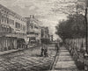 LOUISIANA. Street in New Orleans c1880 old antique vintage print picture