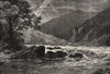 VIRGINIA. Balcony falls, James river c1880 old antique vintage print picture