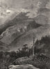 N CAROLINA. Grandfather Mtn(5, 897 Feet) c1880 old antique print picture