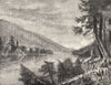 PENNSYLVANIA. Juniata river, Lewistown c1880 old antique vintage print picture