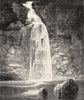 PENNSYLVANIA. Bridal Veil, falls, Raymondskill river c1880 old antique print