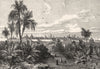 VERACRUZ. Anahuac-Aztec & Spanish. Gulf of c1880 old antique print picture
