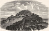 MEXICO. Pyramid of Cholula, Puebla c1880 old antique vintage print picture