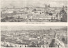 MEXICO. Puebla(east & west) c1880 old antique vintage print picture