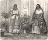 MEXICO. Mexican Women of Lower Classes c1880 old antique vintage print picture