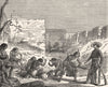 MEXICO. Indians Ore Corralitos smelting works c1880 old antique print picture