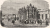 MEXICO. Fountain & Aqueduct c1880 old antique vintage print picture