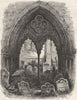 LINCS. Crowland. Great door, Abbey 1898 old antique vintage print picture
