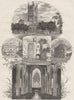 LUDLOW. Church St Lawrence N-W; Market House;  1898 old antique print picture