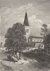 NORTHANTS. Edgehill & Naseby. Church 1898 old antique vintage print picture