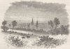 LINCS. Burghley. Stamford, from Park 1898 old antique vintage print picture