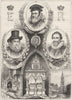 BURGHLEY. Thomas; Cecil; Robert Salisbury; Stamford 1898 old antique print