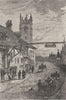 LINCS. Burghley. St Martin's, Stamford 1898 old antique vintage print picture