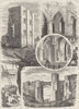 SCARBOROUGH. Keep, Castle; St Mary Church, Beach Wall 1898 old antique print
