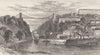 GLOS. Bristol. Clifton Suspension bridge 1898 old antique print picture