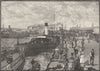 LIVERPOOL. George's Landing-stage 1898 old antique vintage print picture