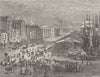 LANCS. Liverpool. Strand Street & Custom House 1898 old antique print picture