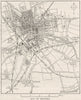 BEDS. Bedford, sketch map 1898 old antique vintage plan chart