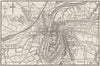 DURHAM. sketch map 1898 old antique vintage plan chart