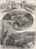 CHATSWORTH. Mary Queen Scots Bower; Matlock bridge;  1898 old antique print