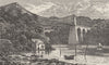 WALES. Menai Straits. Suspension bridge 1898 old antique vintage print picture