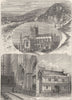 WORCS. Malvern Hills 1898 old antique vintage print picture