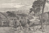 DEVON. Exeter. from Exwick fields 1898 old antique vintage print picture