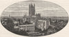 GLOS. Gloucester cathedral, south-east 1898 old antique vintage print picture