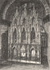 GLOS. Shrine of Edward II, Gloucester cathedral 1898 old antique print picture