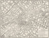WARCS. Birmingham. Centre, sketch map 1898 old antique vintage plan chart