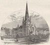 WARCS. Birmingham. St Martin's Church 1898 old antique vintage print picture