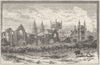 NOTTS. Southwell Minster & ruins, palace 1898 old antique print picture