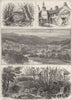 DOLGELLY. Torrent Walk; Glendower Parliament House;  1898 old antique print