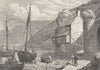 DEVON. Clovelly Harbour 1898 old antique vintage print picture