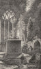 MUCKROSS. Lakes of Killarney. Chancel, Abbey 1898 old antique print picture