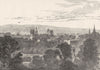 OXON. Oxford. from Headington Hill 1898 old antique vintage print picture