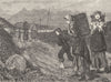 SCOTLAND. Loch Maree. Natives going for Peat 1898 old antique print picture