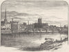WORCS. Worcester, rail bridge 1898 old antique vintage print picture