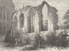 WORCS. Ruins, Guesten Hall 1898 old antique vintage print picture