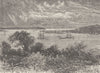 CORNWALL. Lizard District. Falmouth Harbour 1898 old antique print picture
