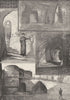 NOTTINGHAM. Castle. Mortimer's Hole; King David jail 1898 old antique print