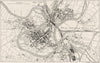 SHROPS. Shrewsbury, sketch map(1880) 1898 old antique vintage plan chart