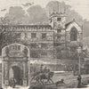 SHROPS. Shrewsbury. door; Grammar School 1898 old antique print picture