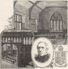 SHREWSBURY. Grammar School. Arms Dr Kennedy Chapel 1898 old antique print
