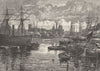 YORKS. Hull. docks 1898 old antique vintage print picture