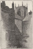 YORKS. Hull. Tower of Holy Trinity 1898 old antique vintage print picture